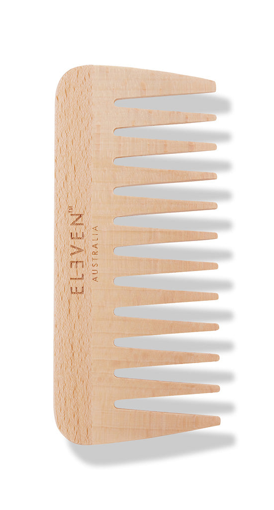 WOODEN WIDE TOOTH COMB