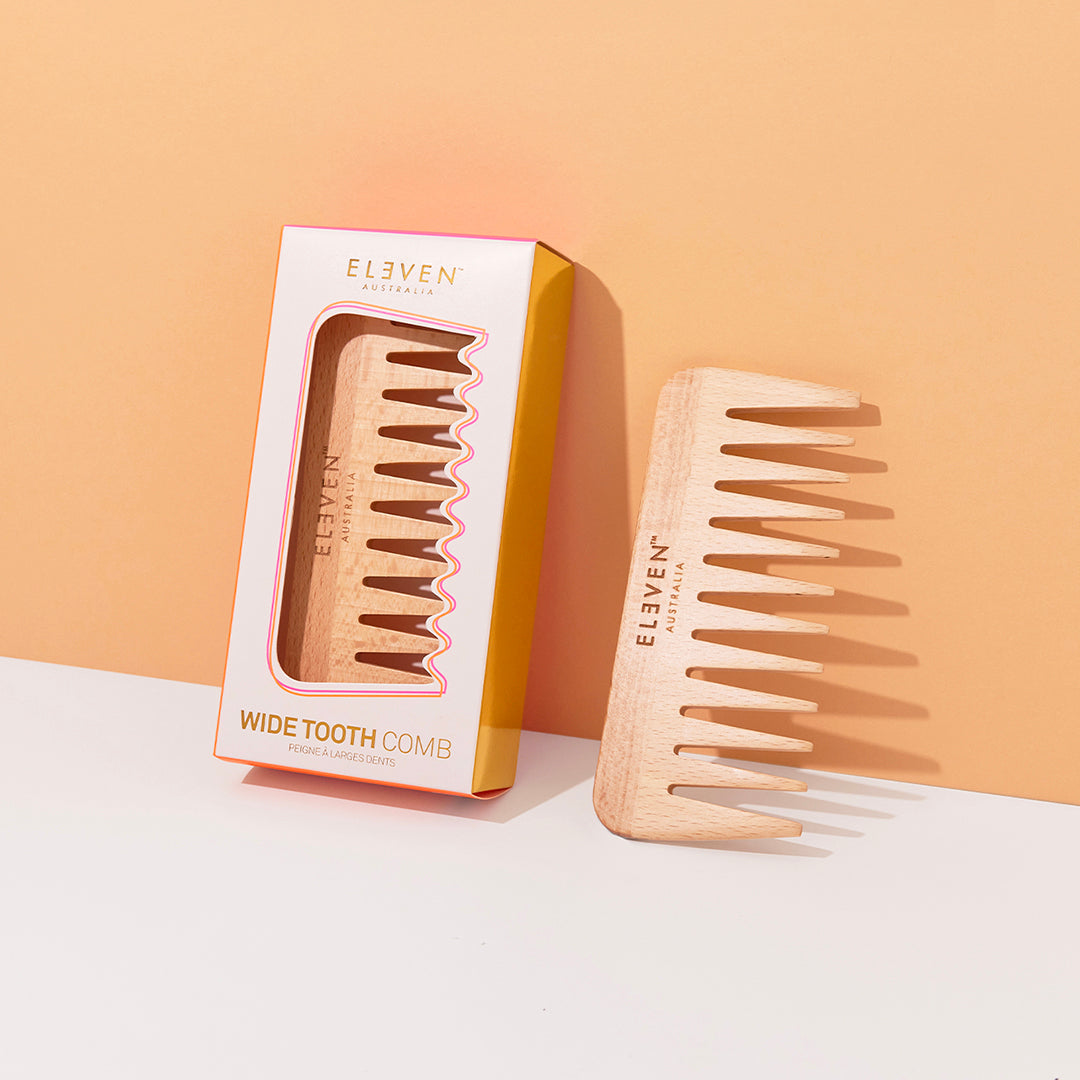 WOODEN WIDE TOOTH COMB