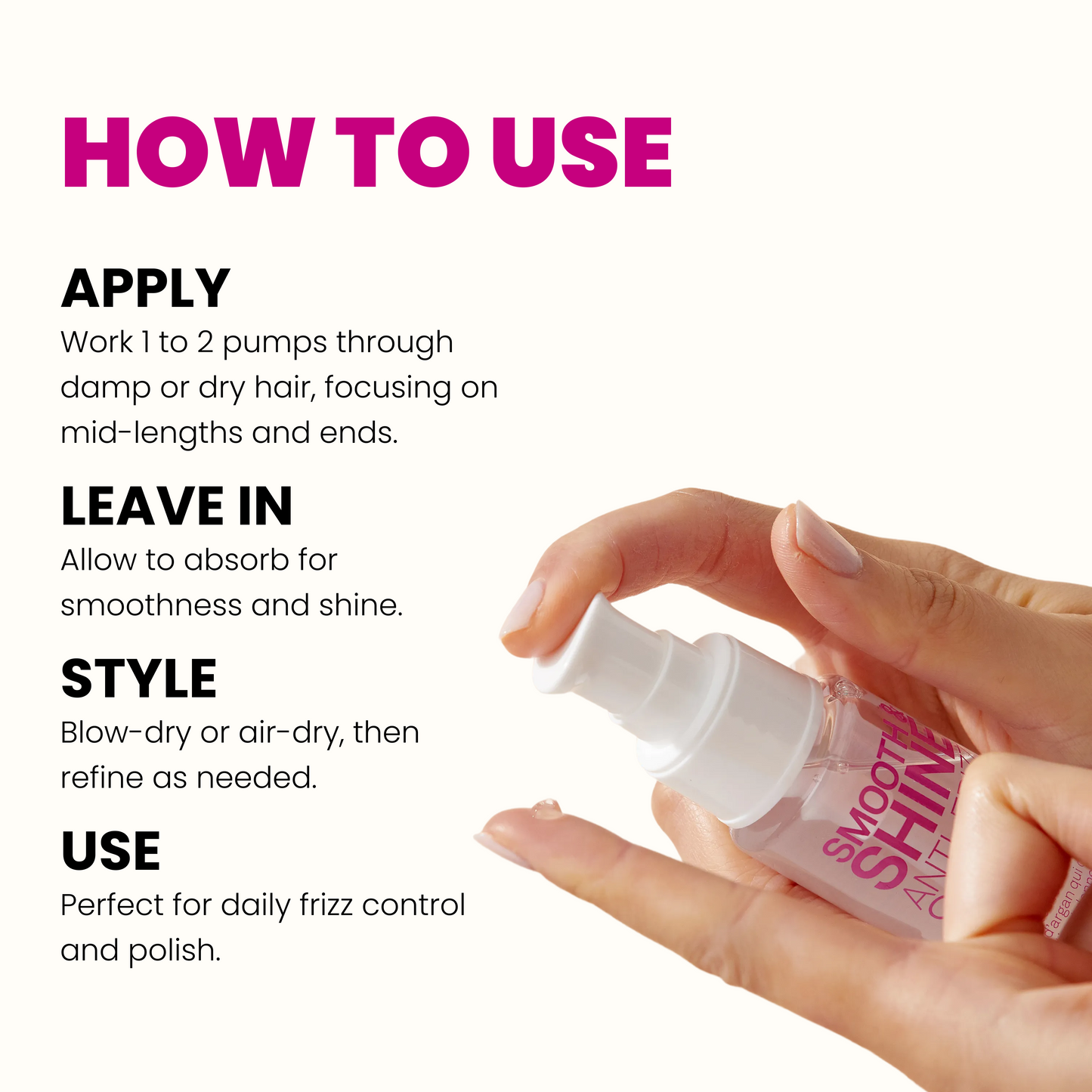 SMOOTH & SHINE ANTI-FRIZZ SERUM 2 FL OZ