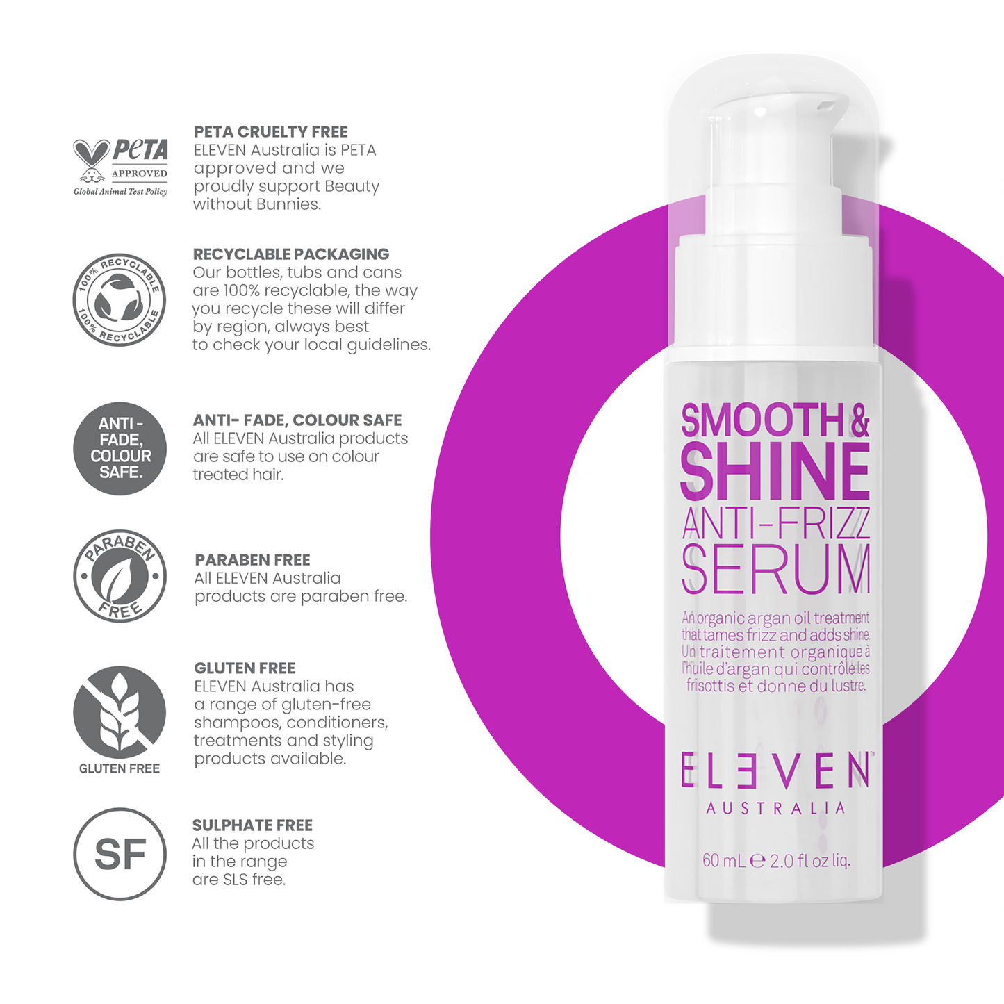 SMOOTH & SHINE ANTI-FRIZZ SERUM 2 FL OZ