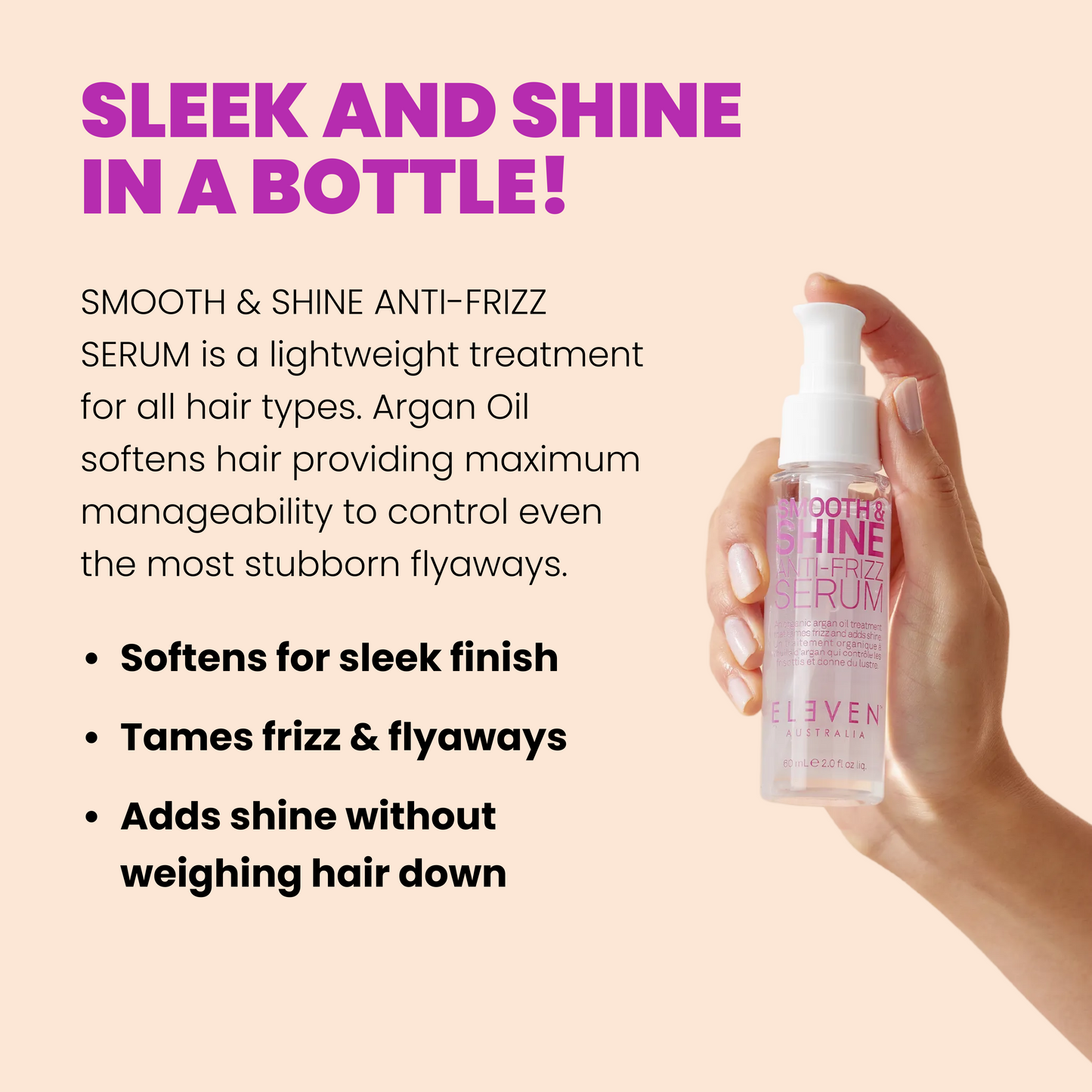 SMOOTH & SHINE ANTI-FRIZZ SERUM 2 FL OZ